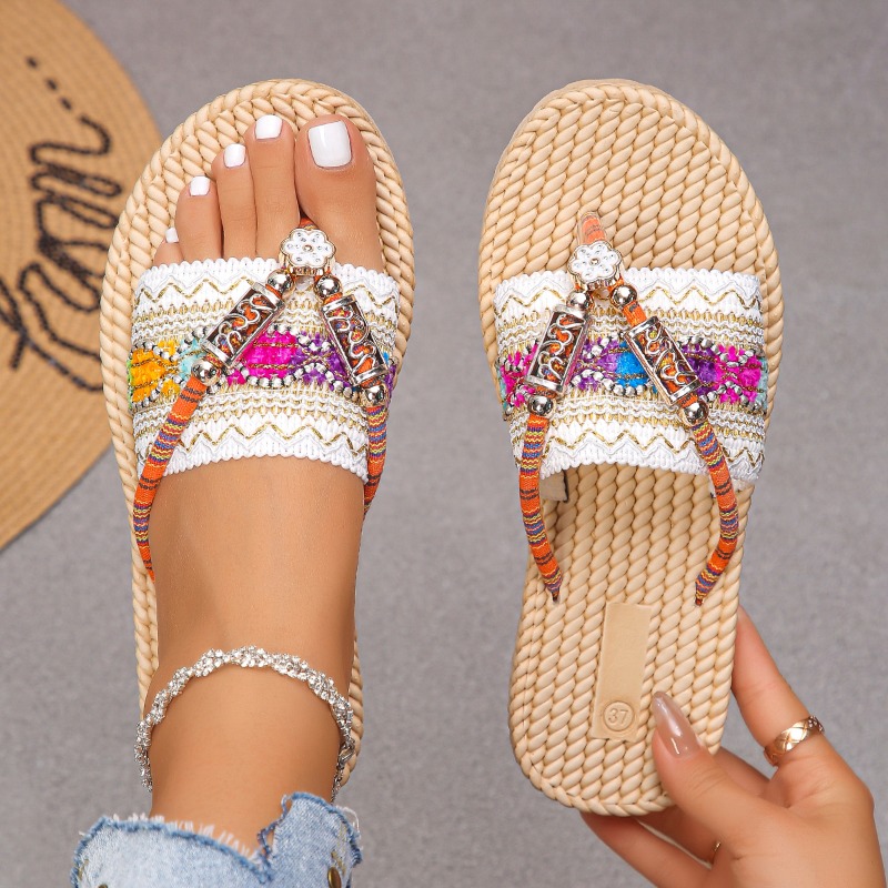 Ethnic Fashion In - Women Slippers Outdoor Handwoven Shoes Women
