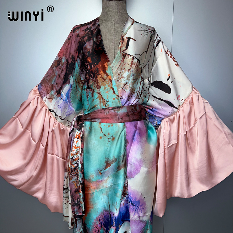 WINYI Summer Kimono party dres – обзор и цена Kaftan Women Boho