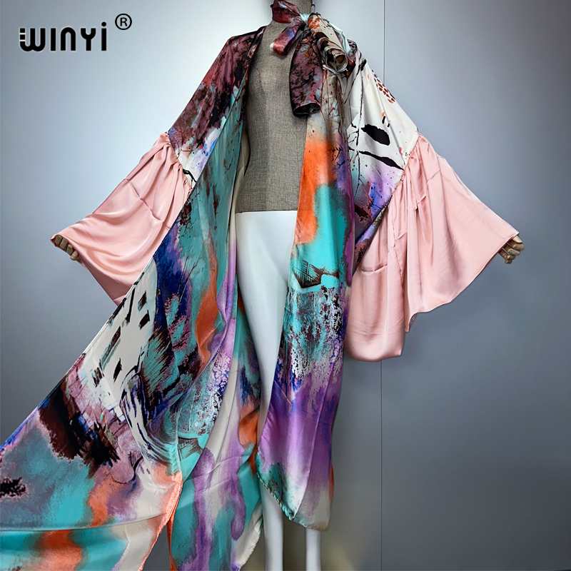 WINYI Summer Kimono party dres – обзор и цена Kaftan Women Boho