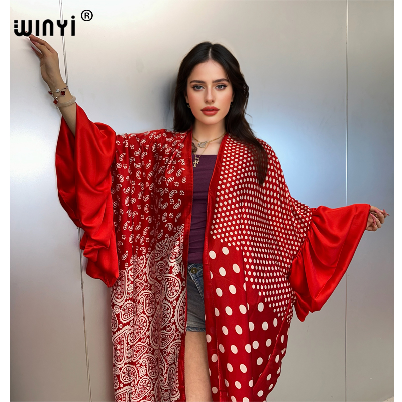 WINYI Summer Kimono Party Dres – обзор и цена Kaftan Women Boho