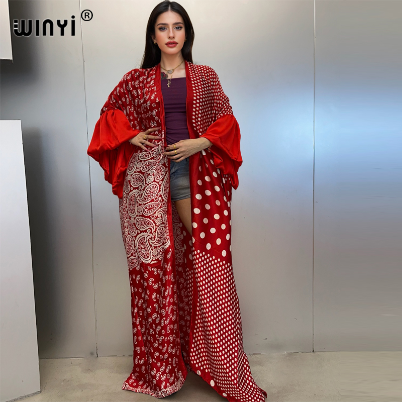 WINYI Summer Kimono Party Dres – обзор и цена Kaftan Women Boho