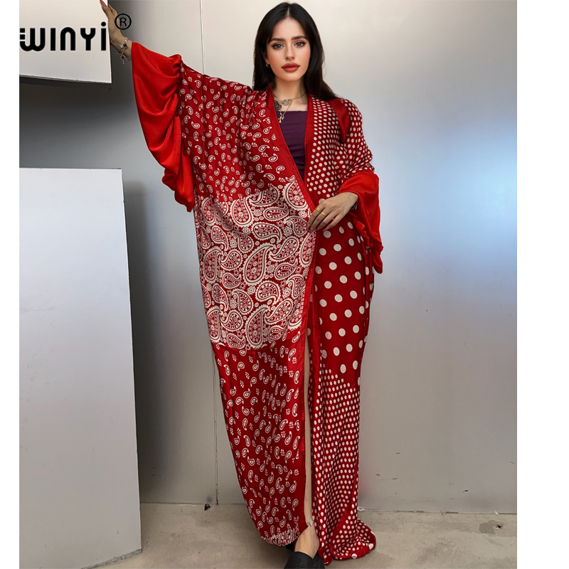 WINYI Summer Kimono Party Dres – обзор и цена Kaftan Women Boho