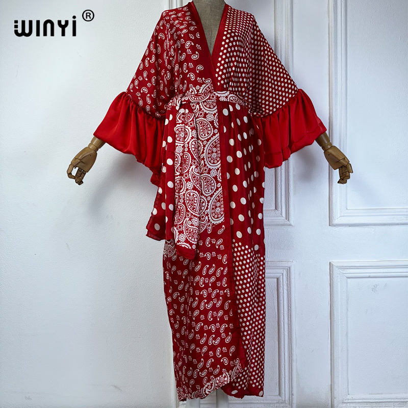 WINYI Summer Kimono Party Dres – обзор и цена Kaftan Women Boho