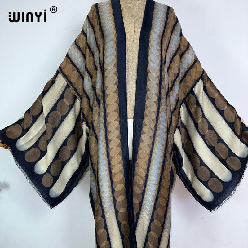 WINYI kimono summer geometric  – обзор и цена Kaftan Women Boho