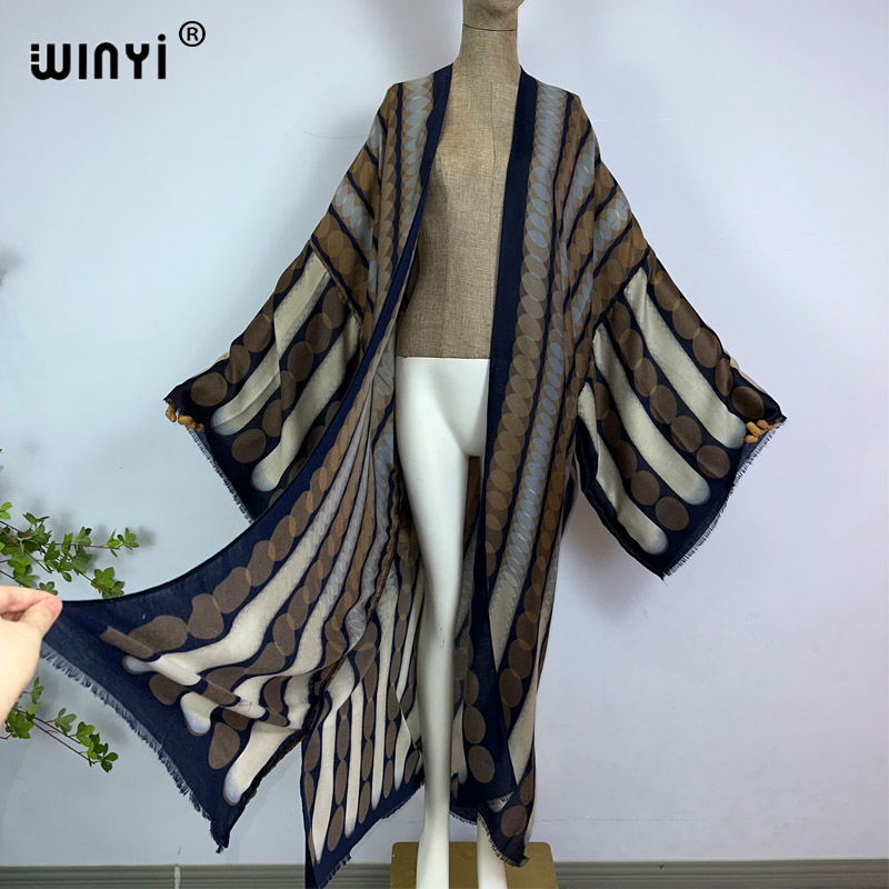 WINYI kimono summer geometric  – обзор и цена Kaftan Women Boho