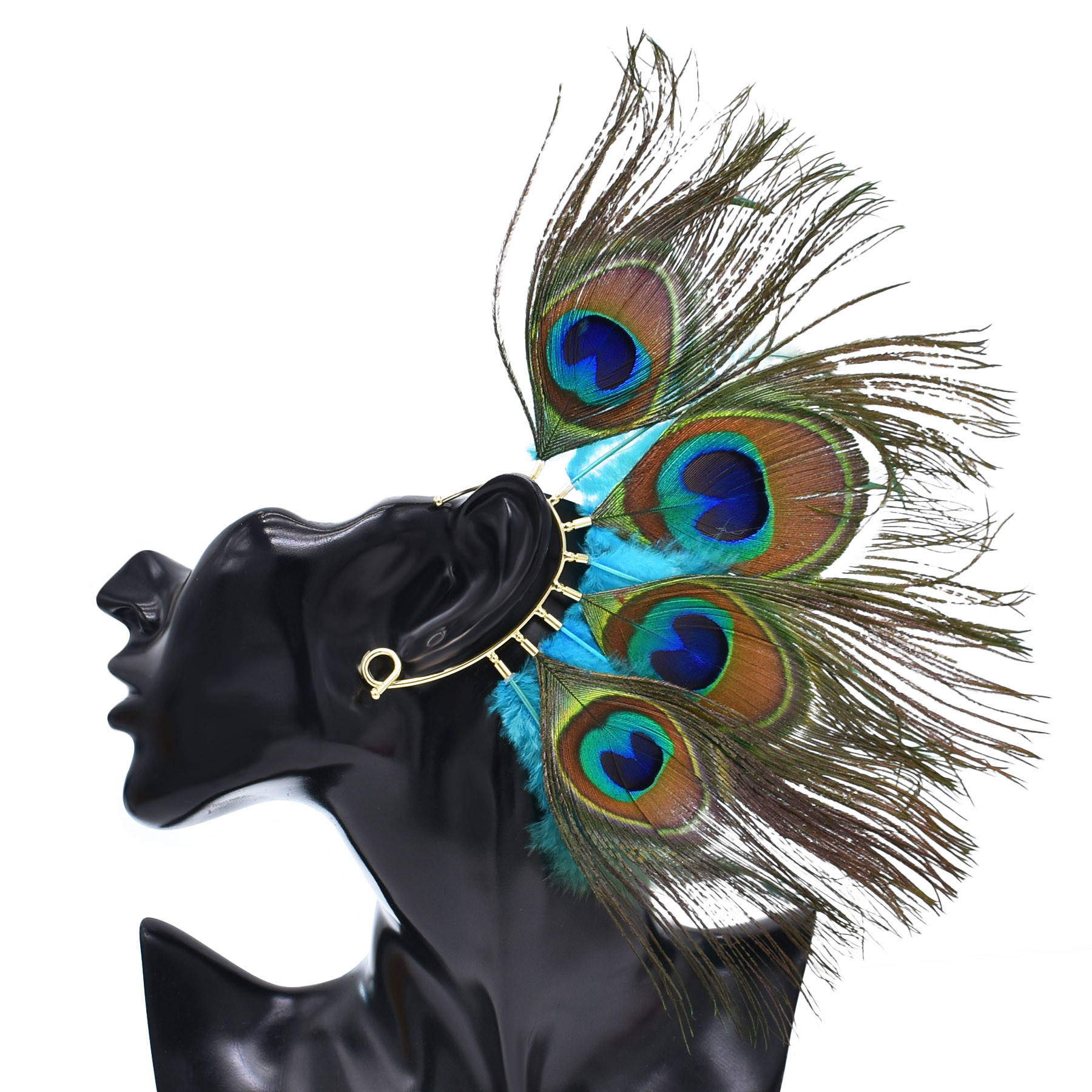 Peacock Feathers Women Ear Cuf – обзор и цена Ethnic Indian Fashion