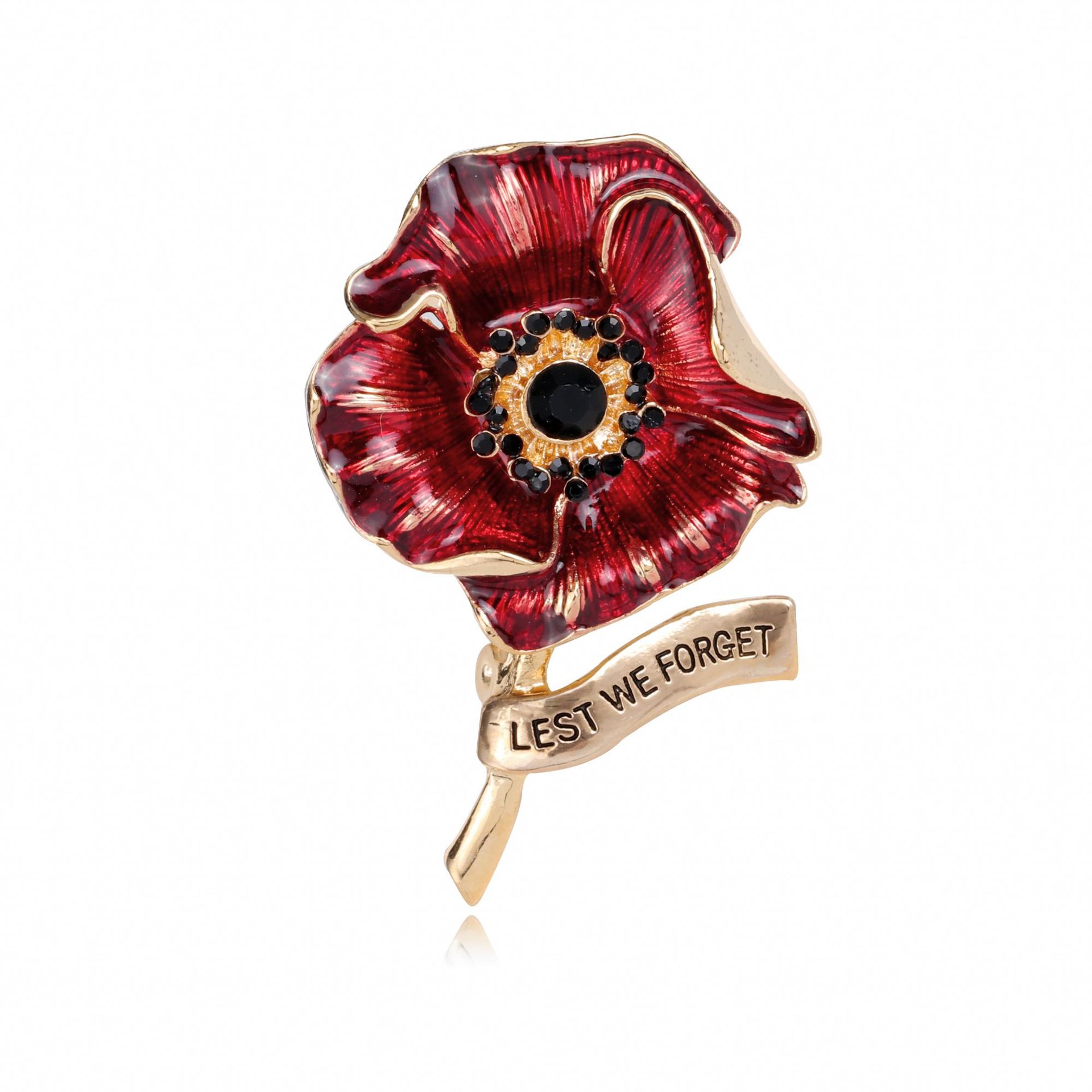 Enameled Red Poppy Flower Broo – обзор и цена Ethnic Fashion Uk