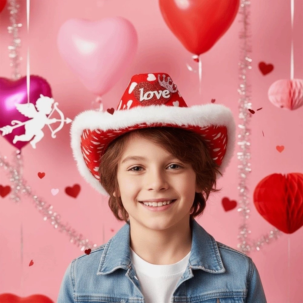 Wide Brim Red Heart Cowboy Cap – обзор и цена Ethnic Day Fashion Show