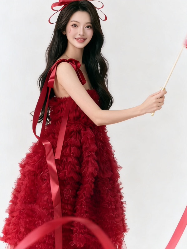Red Tulle Skirt Artistic Birth – обзор и цена Ethnic Fashion Studio