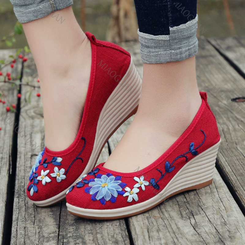 Embroidered Women Comfort Wedg – обзор и цена Ethnic Fashion In