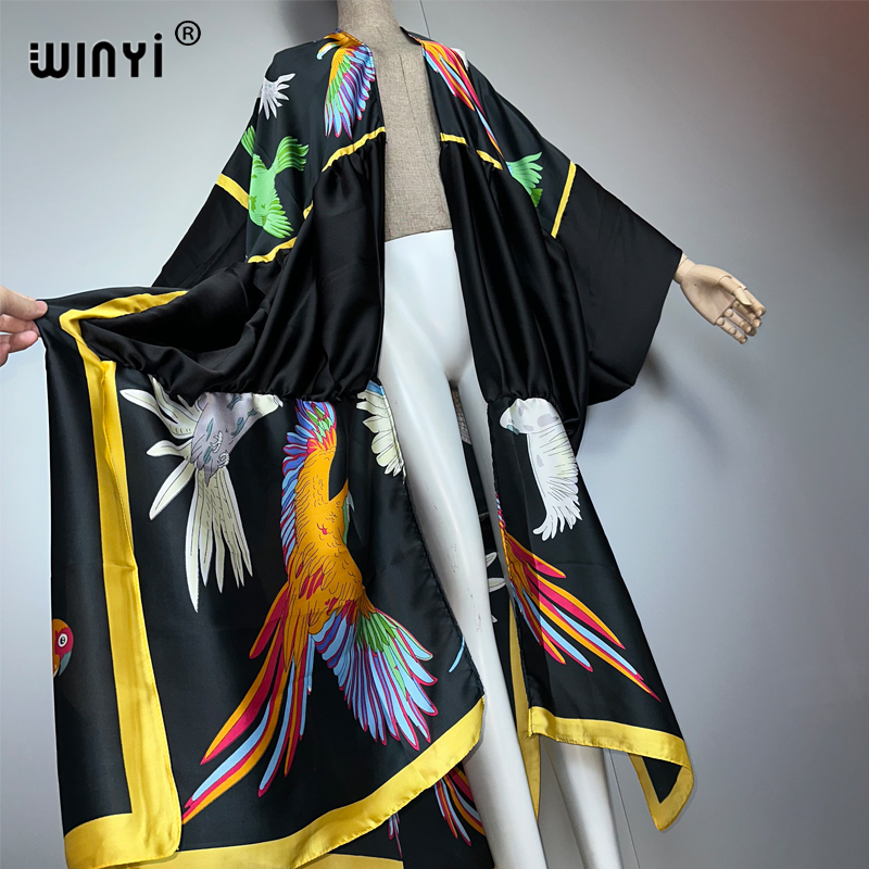 WINYI print boho kimono maxi b – обзор и цена Kaftan Women Boho