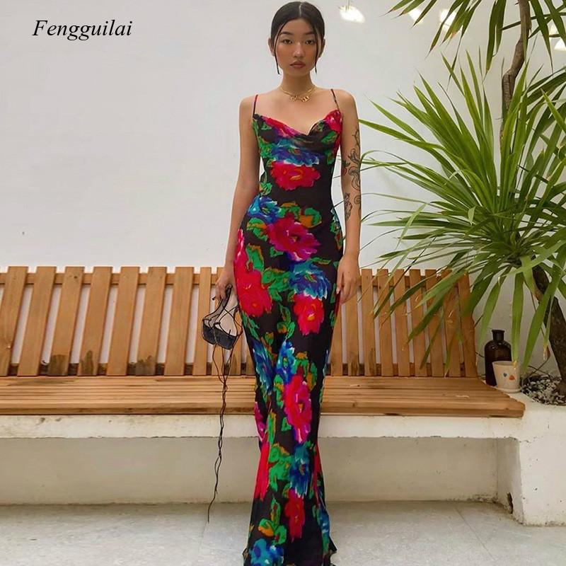 Floral Print Summer Spaghetti  – обзор и цена Kaftan Women Boho
