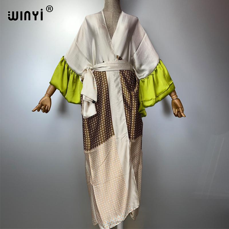 WINYI Summer Kimono party dres – обзор и цена Kaftan Women Boho