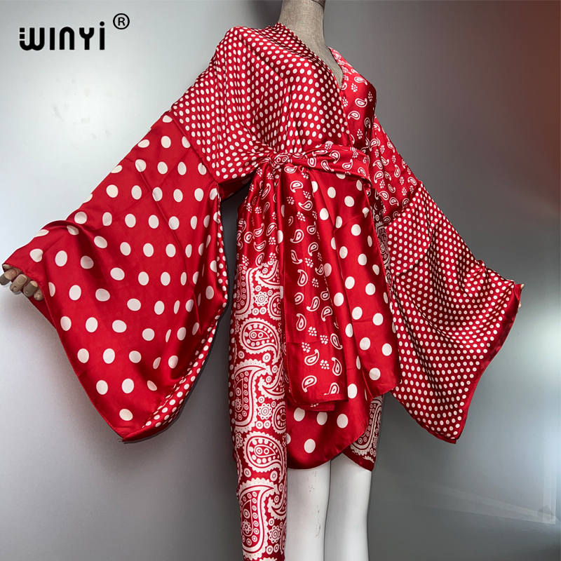 WINYI summer kimono fashion pr – обзор и цена Kaftan Women Boho